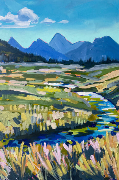 Hike at Chester Lake, 24x36 inches