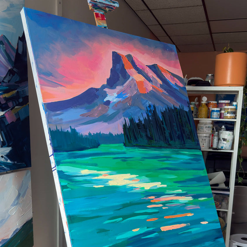 Light on Emerald Lake, 36x48