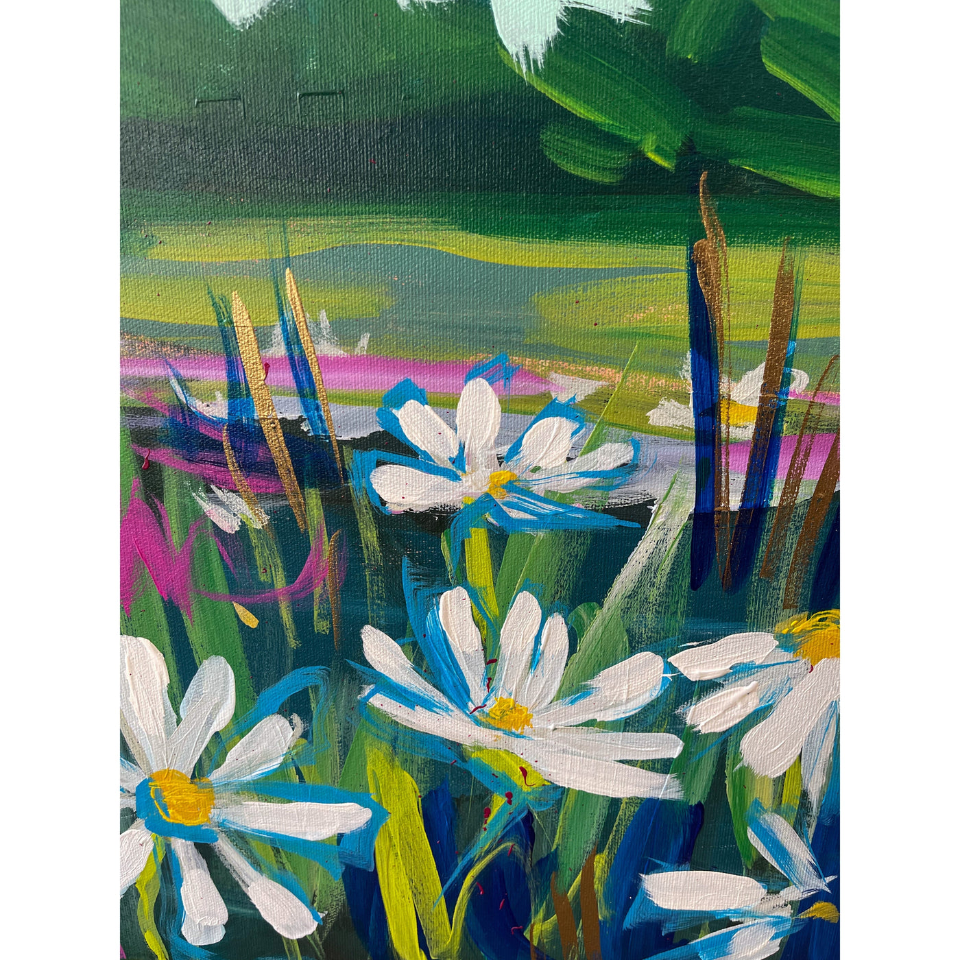Blooming, 24x72-Original Painting-Amy Dixon Art + Design