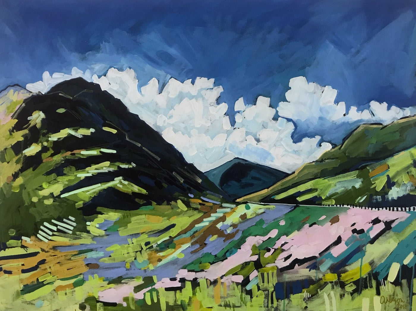 A View of Glencoe II, 30x40-Original Painting-Amy Dixon Art + Design