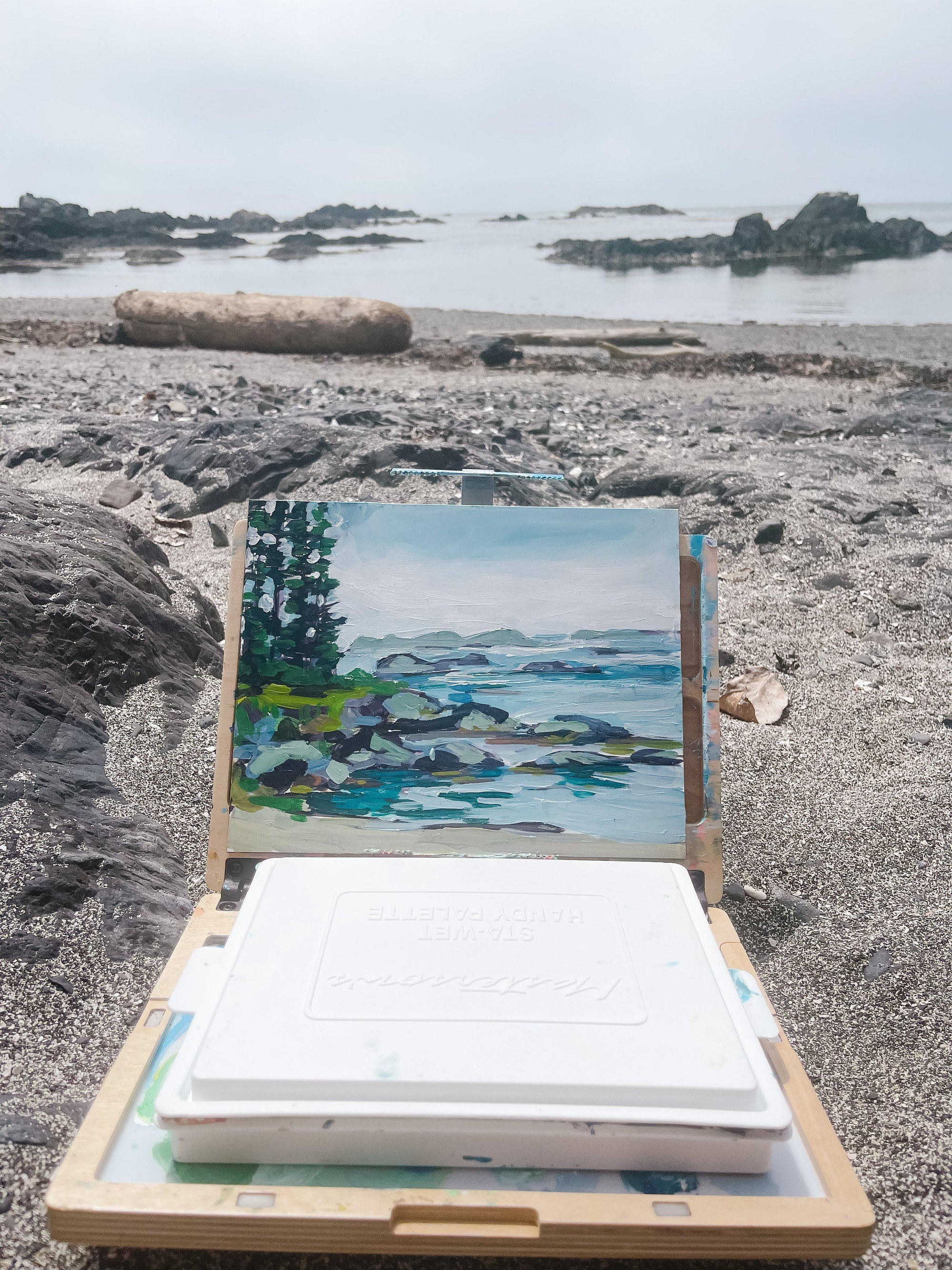 Big Beach, Ucluelet | Original Painting | 8x10-Original Painting-Amy Dixon Art + Design