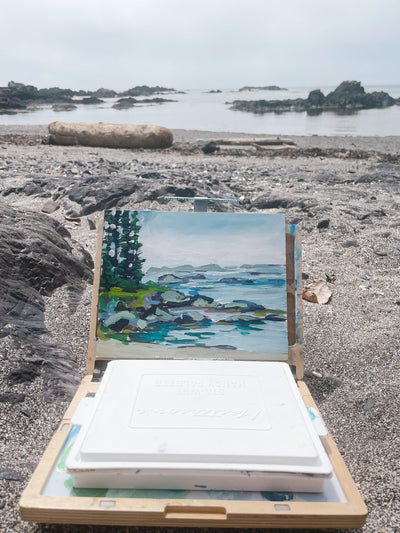 Big Beach, Ucluelet | Original Painting | 8x10-Original Painting-Amy Dixon Art + Design