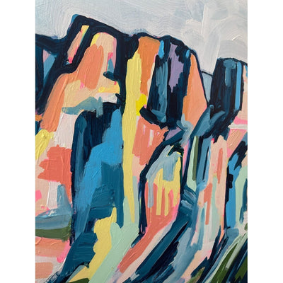 Castle Mountain | 24x36 | Acrylic on Canvas-Original Painting-Amy Dixon Art + Design