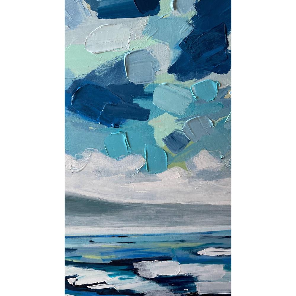 Chesterman Beach, Tofino | Original Painting | 60x30 |-Original Painting-Amy Dixon Art + Design