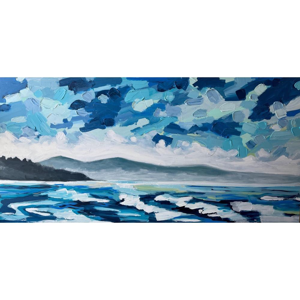 Chesterman Beach, Tofino | Original Painting | 60x30 |-Original Painting-Amy Dixon Art + Design