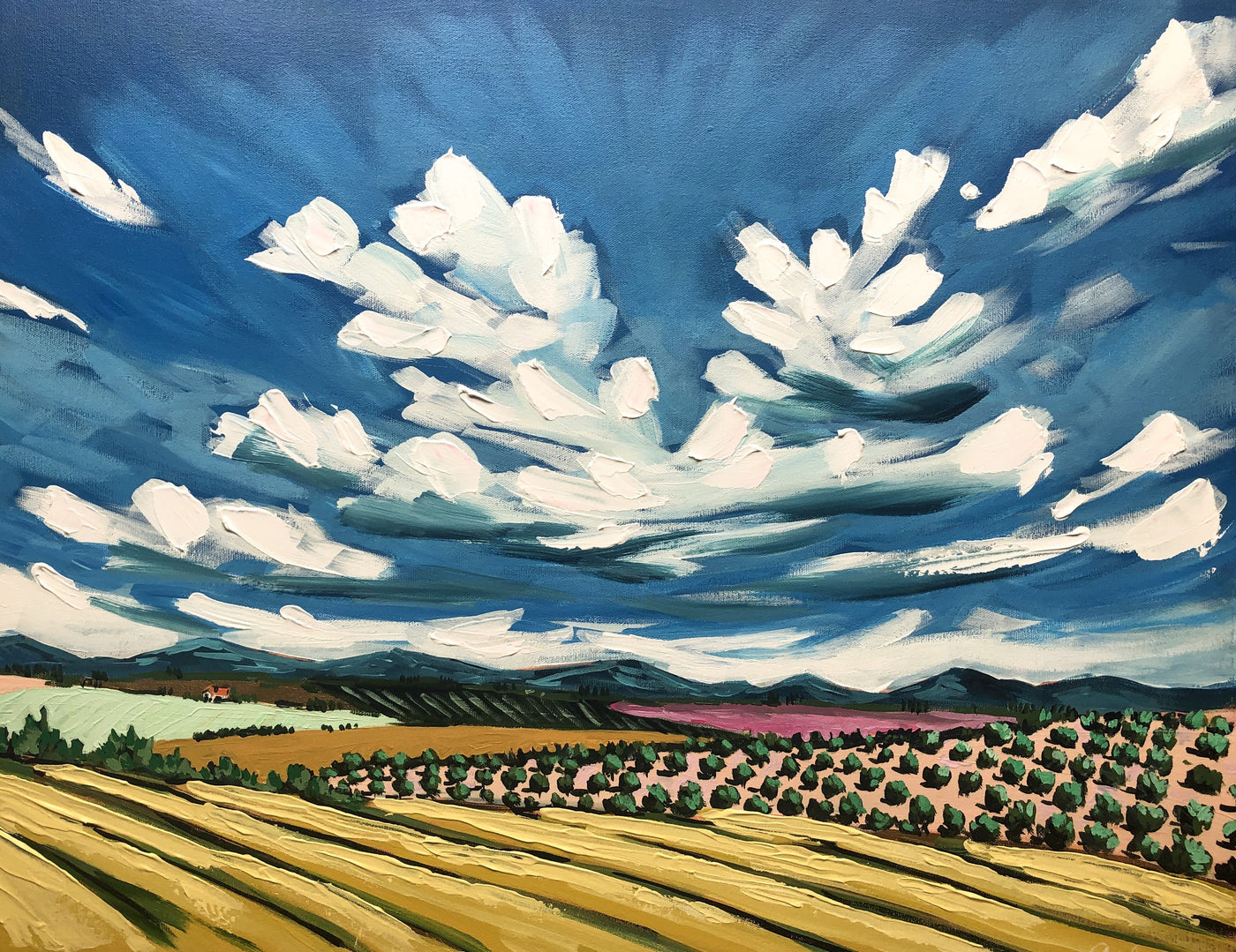 Dotted Hills, 28x22-Original Painting-Amy Dixon Art + Design