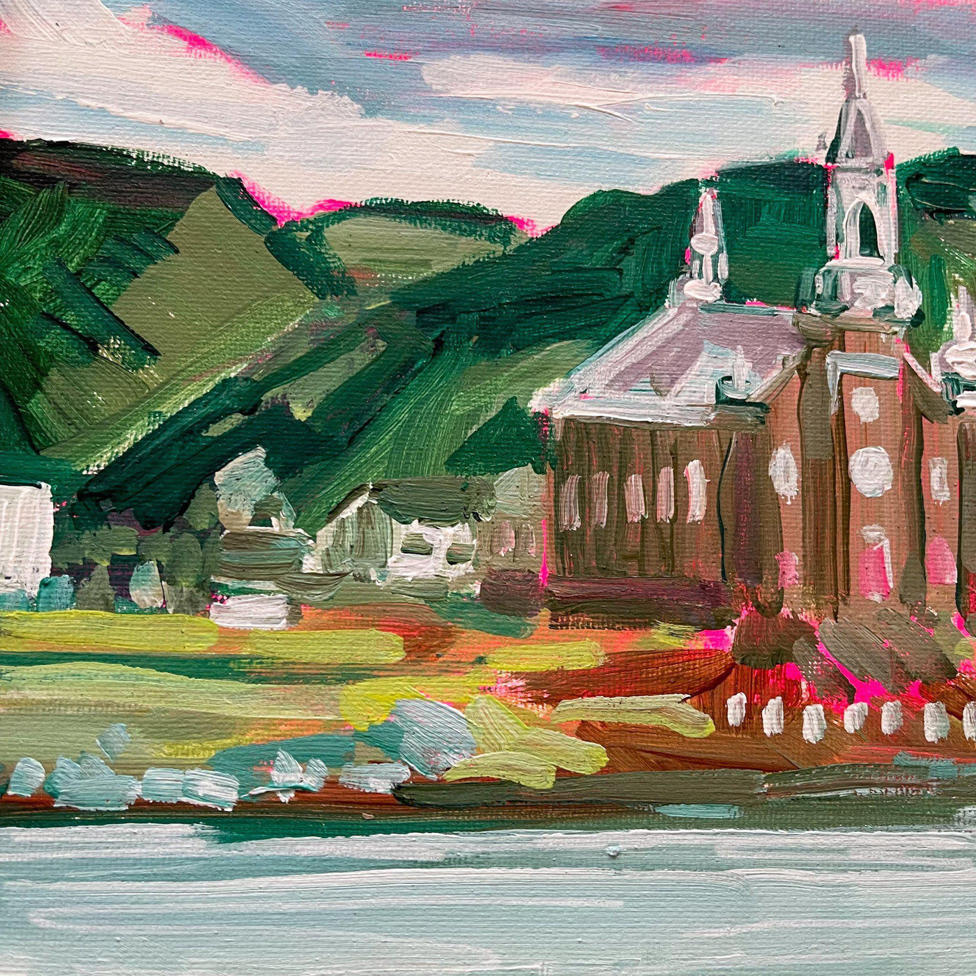 Église Saint-Pierre, Cheticamp | Original Painting | 9x12-Original Painting-Amy Dixon Art + Design