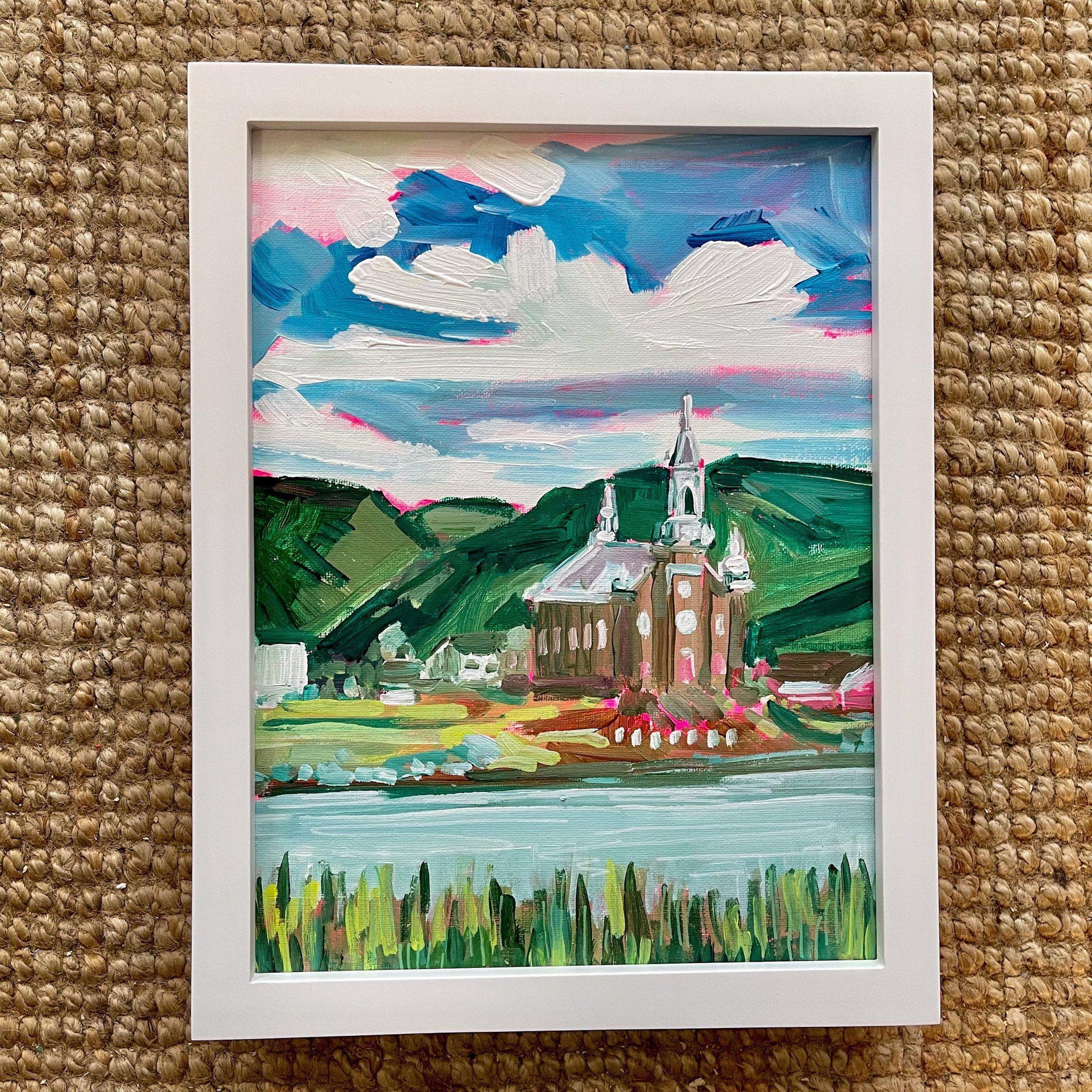 Église Saint-Pierre, Cheticamp | Original Painting | 9x12-Original Painting-Amy Dixon Art + Design