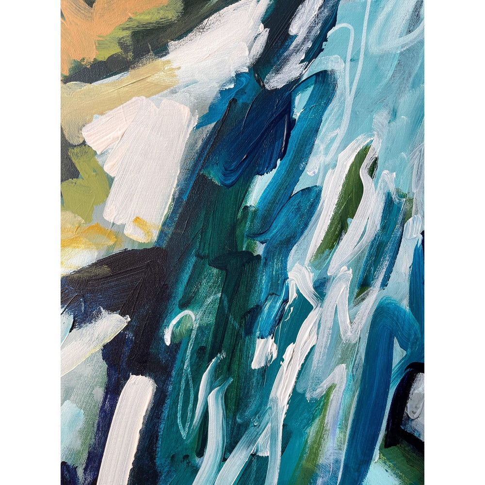Elk Falls | 30x60 | Acrylic on Canvas-Original Painting-Amy Dixon Art + Design