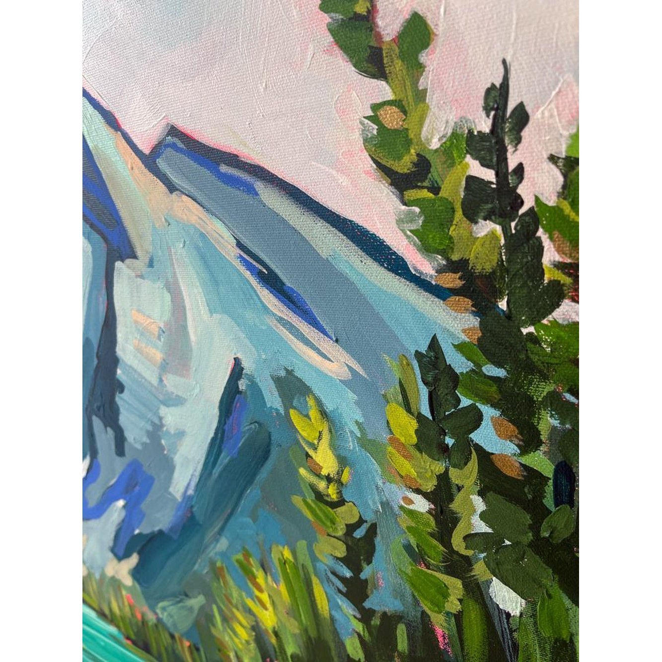 Emerald Lake | 24x36 | Acrylic on Canvas-Original Painting-Amy Dixon Art + Design