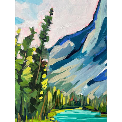 Emerald Lake | 24x36 | Acrylic on Canvas-Original Painting-Amy Dixon Art + Design
