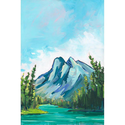 Emerald Lake | 24x36 | Acrylic on Canvas-Original Painting-Amy Dixon Art + Design
