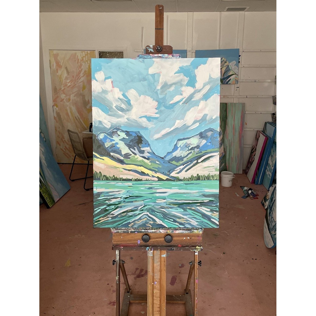 Emerald Lake II | 30x40 | Acrylic on Canvas-Original Painting-Amy Dixon Art + Design