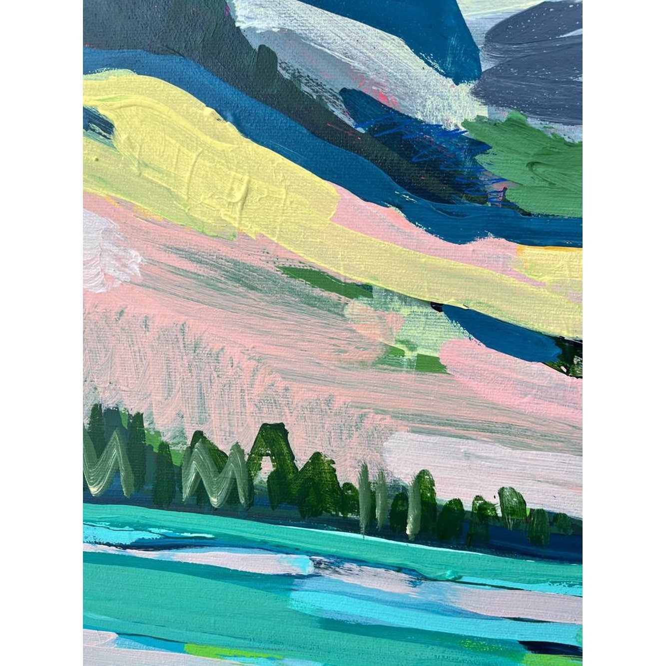 Emerald Lake II | 30x40 | Acrylic on Canvas-Original Painting-Amy Dixon Art + Design