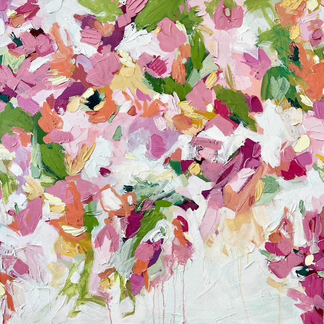 Flourish V | 36x36 | Acrylic on Canvas-Amy Dixon Art + Design