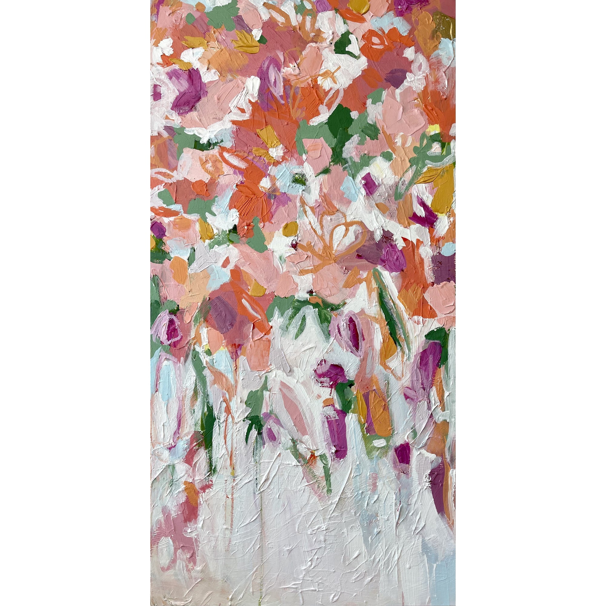 Flourish VIII | 24x48 | Acrylic on Canvas-Original Painting-Amy Dixon Art + Design