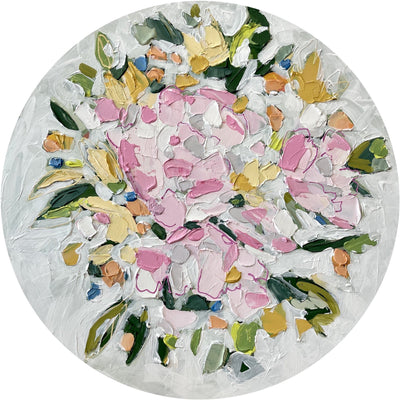 Flourish X | 24" Round | Acrylic on Birch Panel-Amy Dixon Art + Design