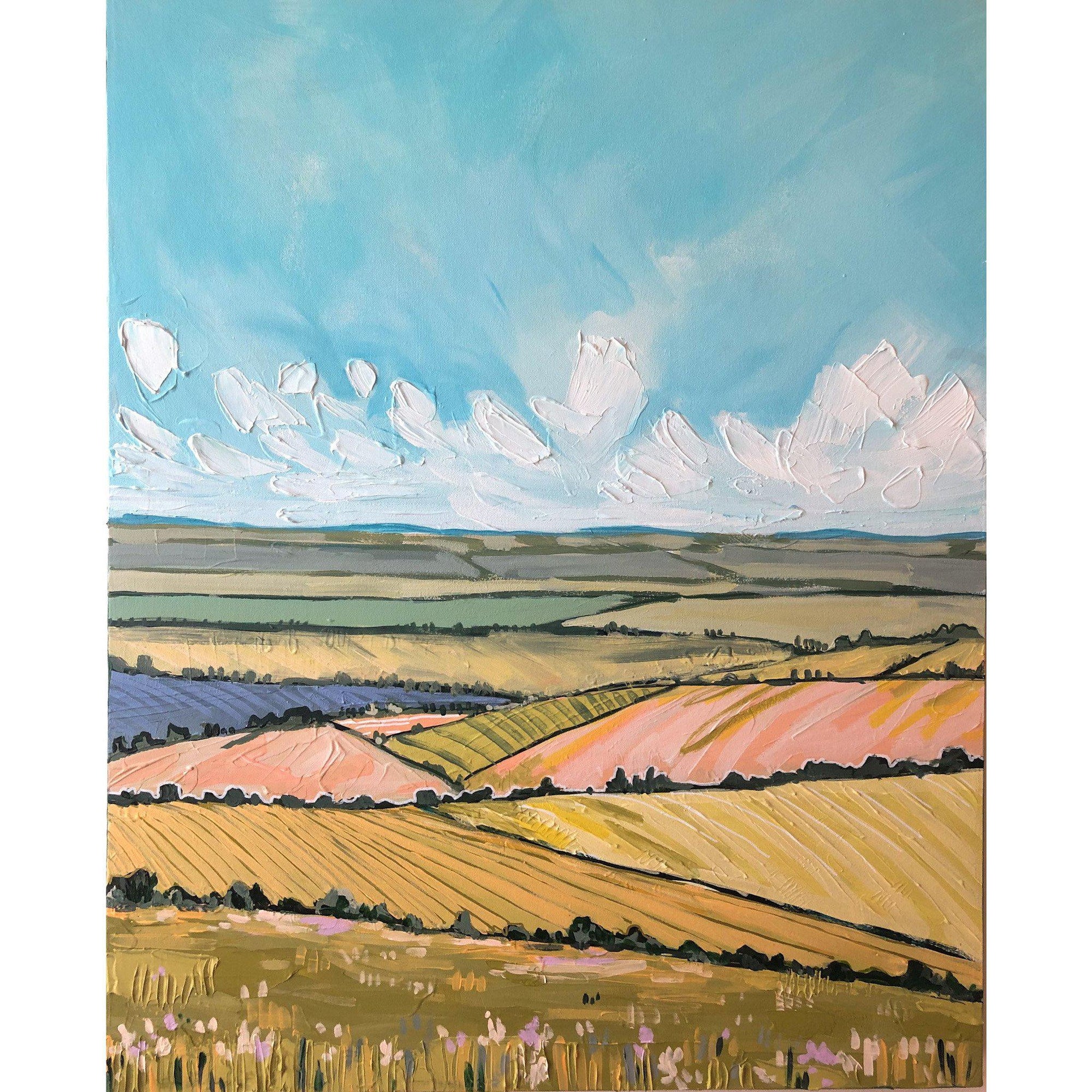 Amy Dixon art artist edmonton alberta prairie landscape canola field clouds