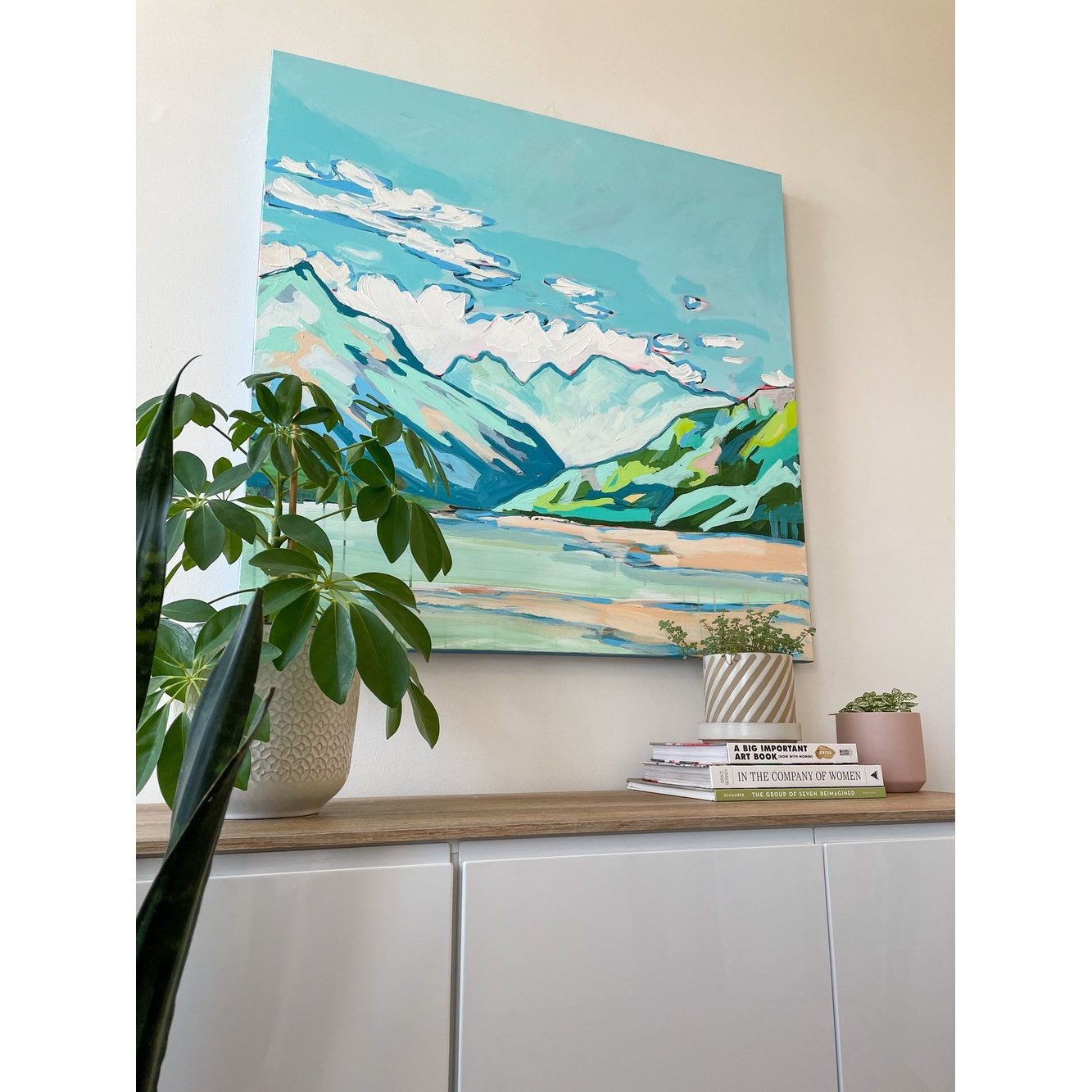 Ice Fields Parkway | 36x36 | Acrylic on Canvas-Original Painting-Amy Dixon Art + Design