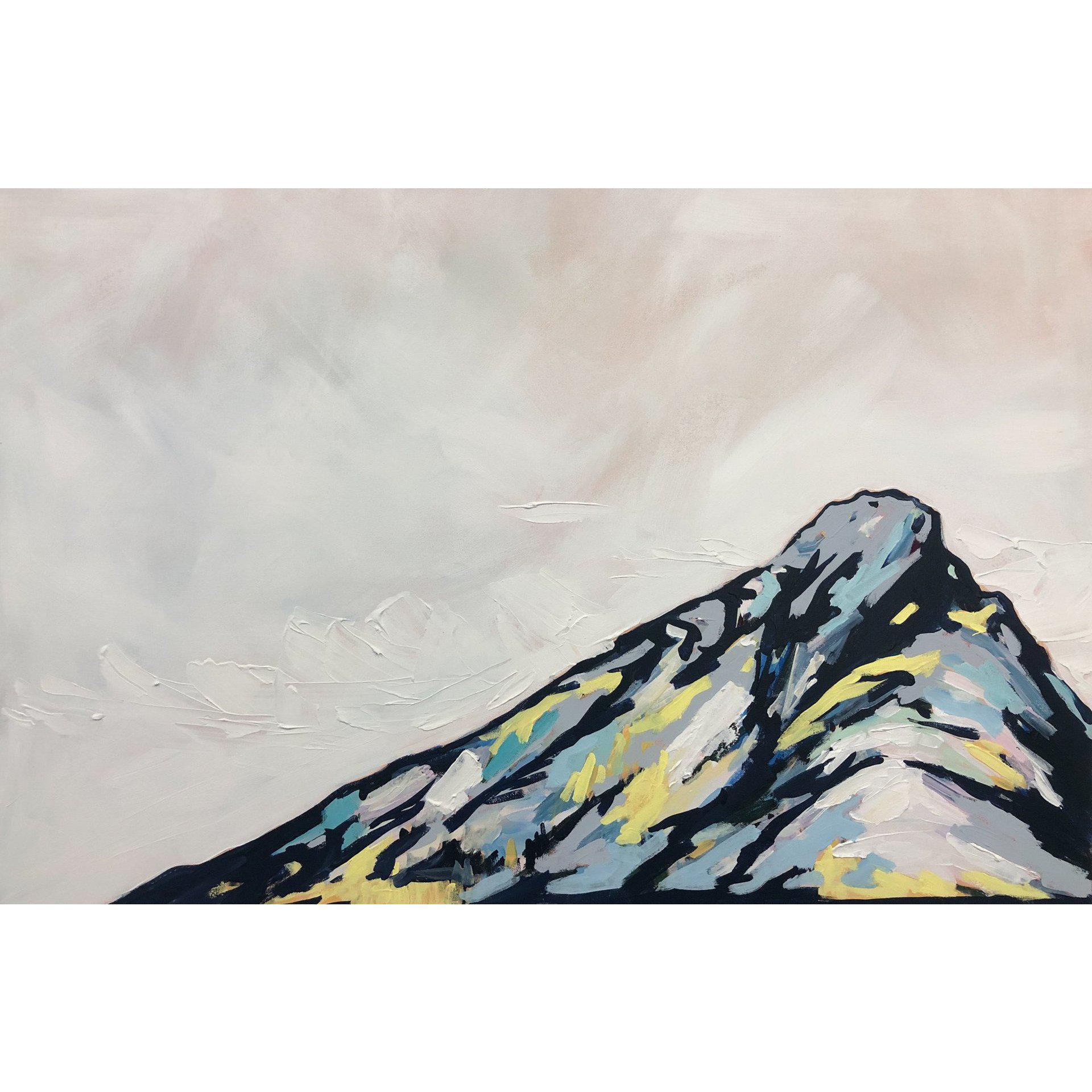 Amy Dixon art artist edmonton - Icefields Parkway Peak, 36x24, 24x48 painting mountain original art canmore banff jasper