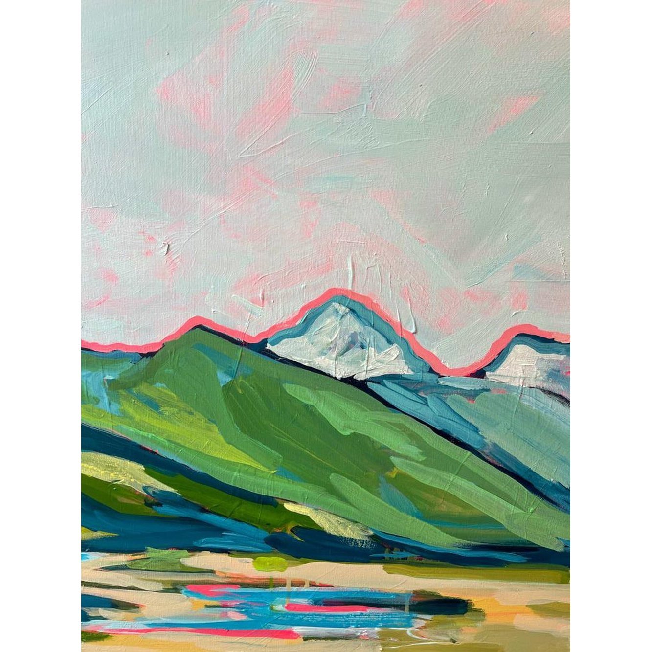 Kananaskis | 24x60 | Acrylic on Canvas-Original Painting-Amy Dixon Art + Design