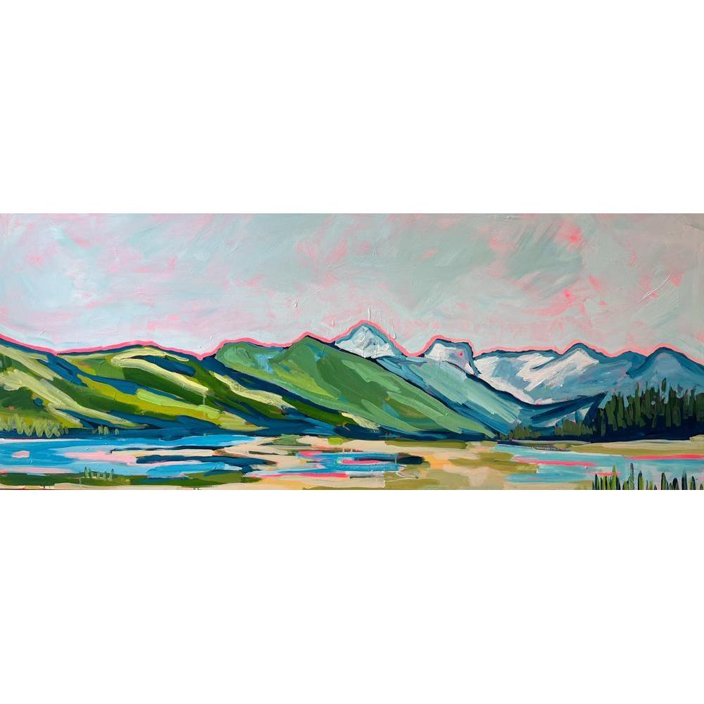 Kananaskis | 24x60 | Acrylic on Canvas-Original Painting-Amy Dixon Art + Design