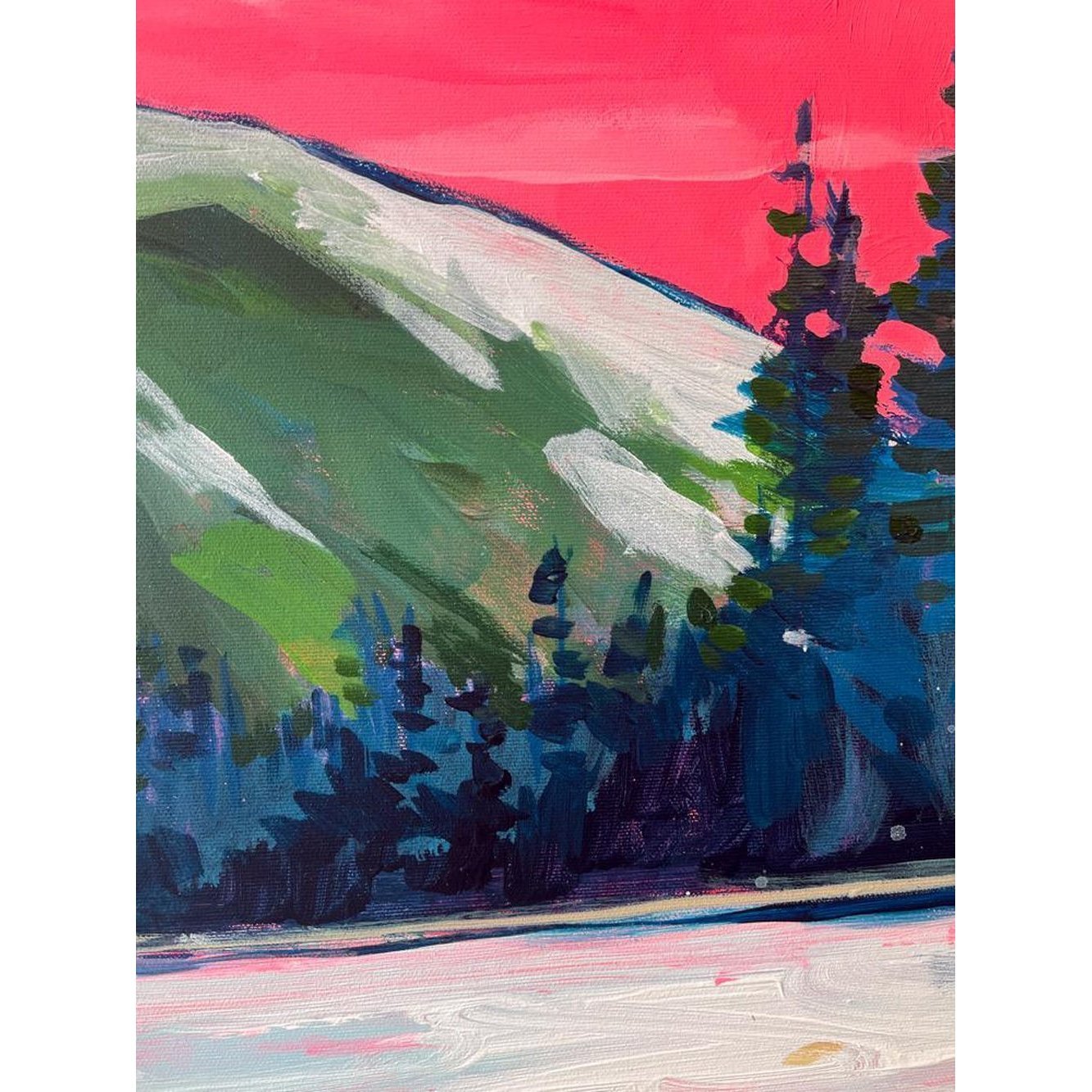 Kicking Horse | 24x36 | Acrylic on Canvas-Original Painting-Amy Dixon Art + Design