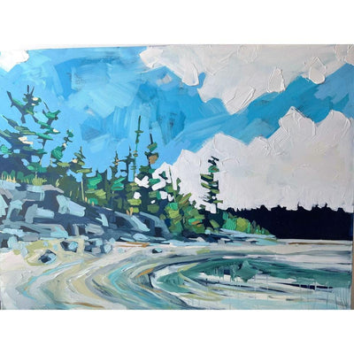 Mackenzie Beach, Tofino | Original Painting | 48x36-Original Painting-Amy Dixon Art + Design