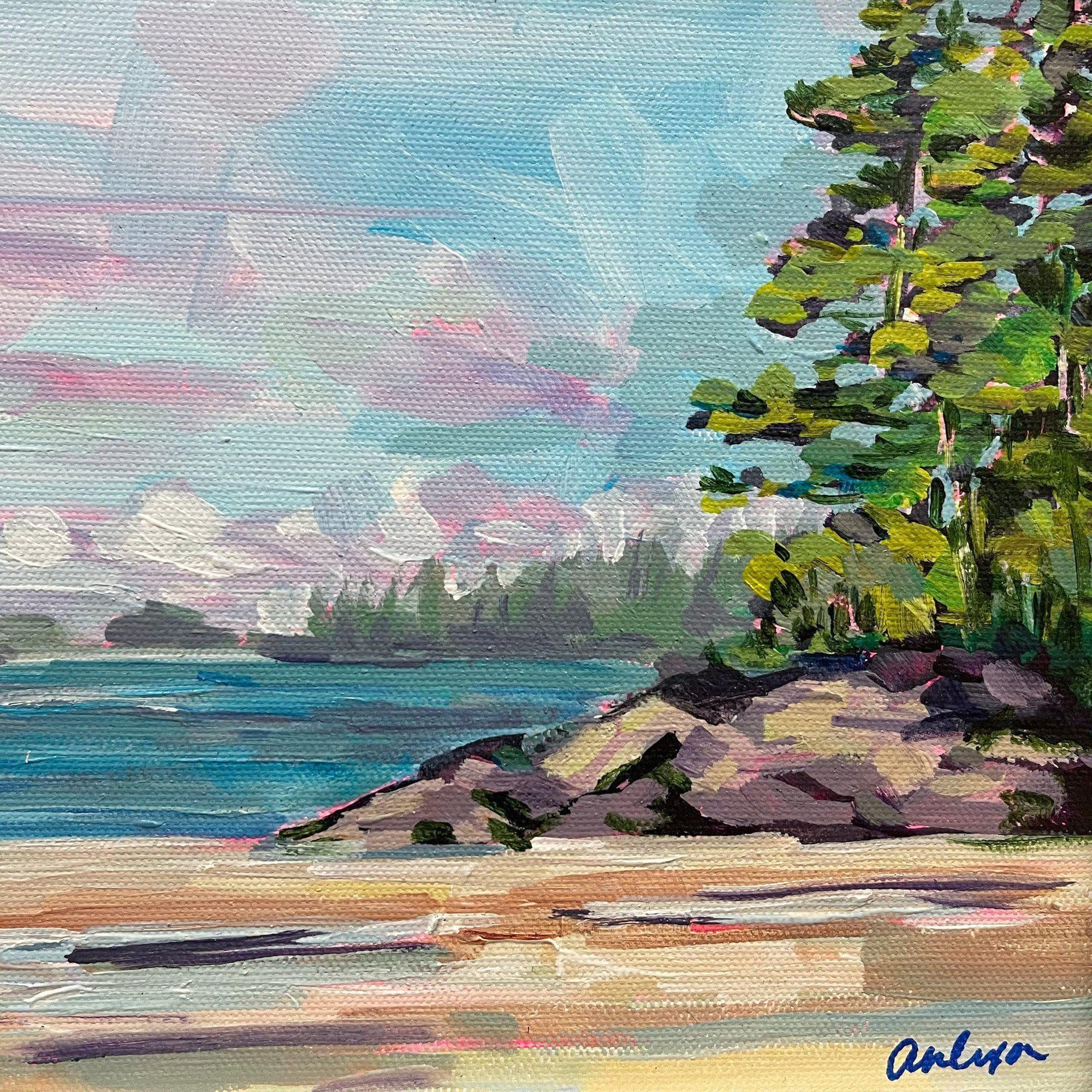 Middle Beach I, Tofino | Original Painting | 8x10-Original Painting-Amy Dixon Art + Design