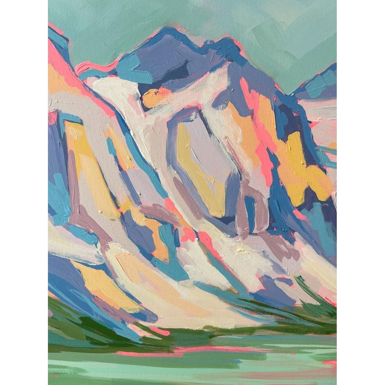 Morraine Lake | 36x48 | Acrylic on Canvas-Original Painting-Amy Dixon Art + Design
