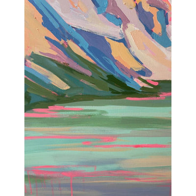 Morraine Lake | 36x48 | Acrylic on Canvas-Original Painting-Amy Dixon Art + Design