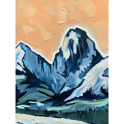 Mountain painting - Mount Engadine 40x30 abstract landscape by Amy Dixon edmonton artist