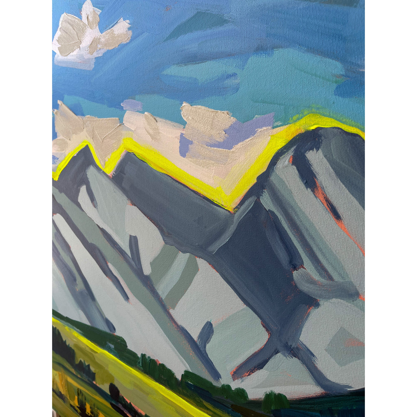 Mountain Marsh, 24x72-Original Painting-Amy Dixon Art + Design