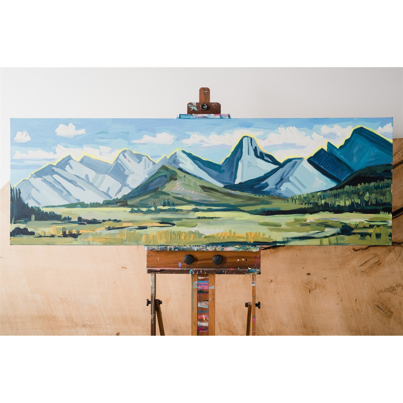 Mountain 15, 24x72-Original Painting-Amy Dixon Art + Design