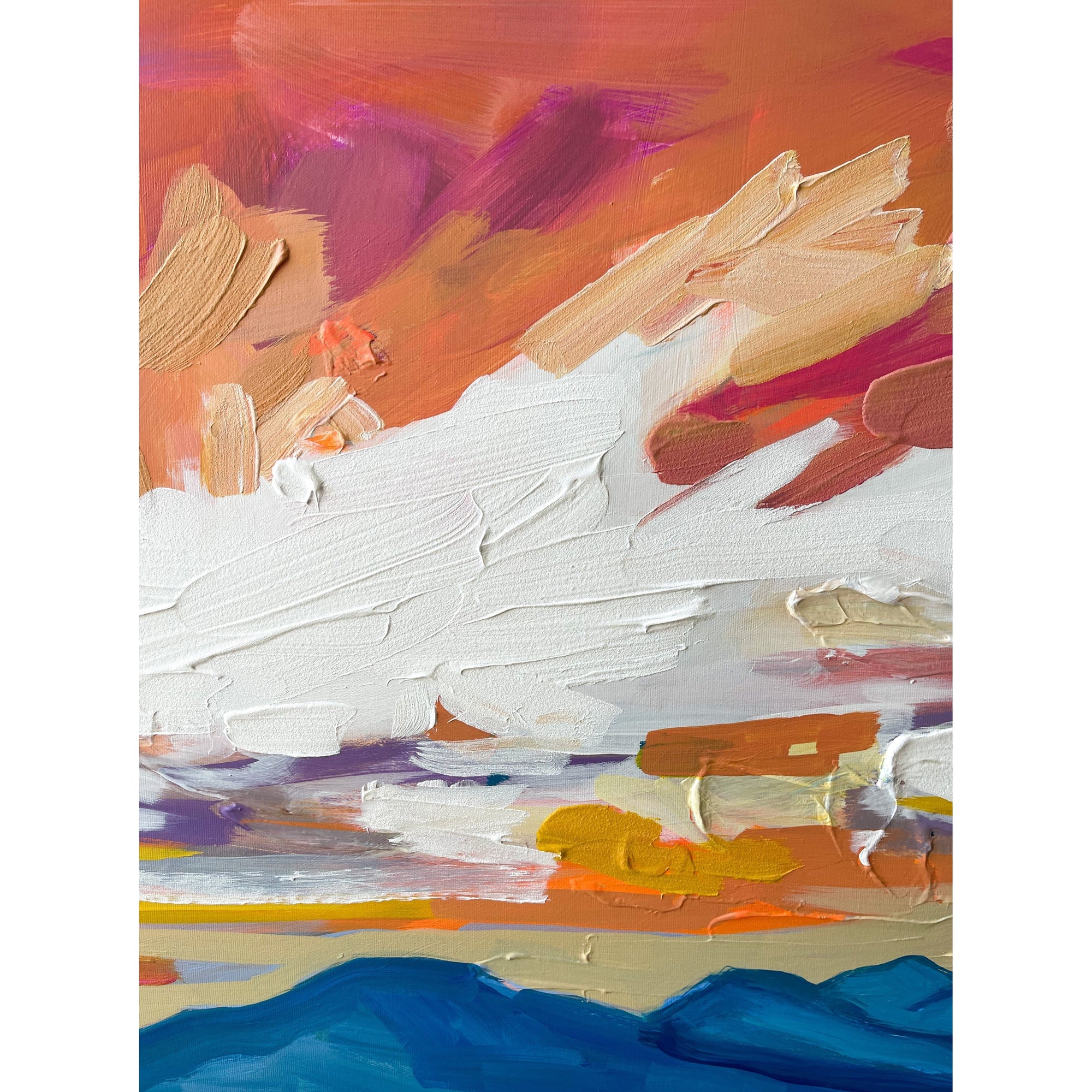 Mountain Sunset, 24x72-Original Painting-Amy Dixon Art + Design