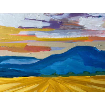 Mountain Sunset, 24x72-Original Painting-Amy Dixon Art + Design