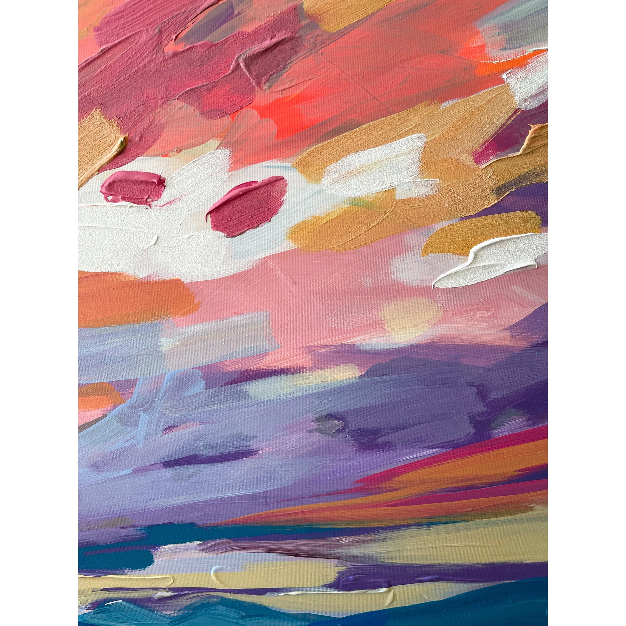 Mountain Sunset, 24x72-Original Painting-Amy Dixon Art + Design