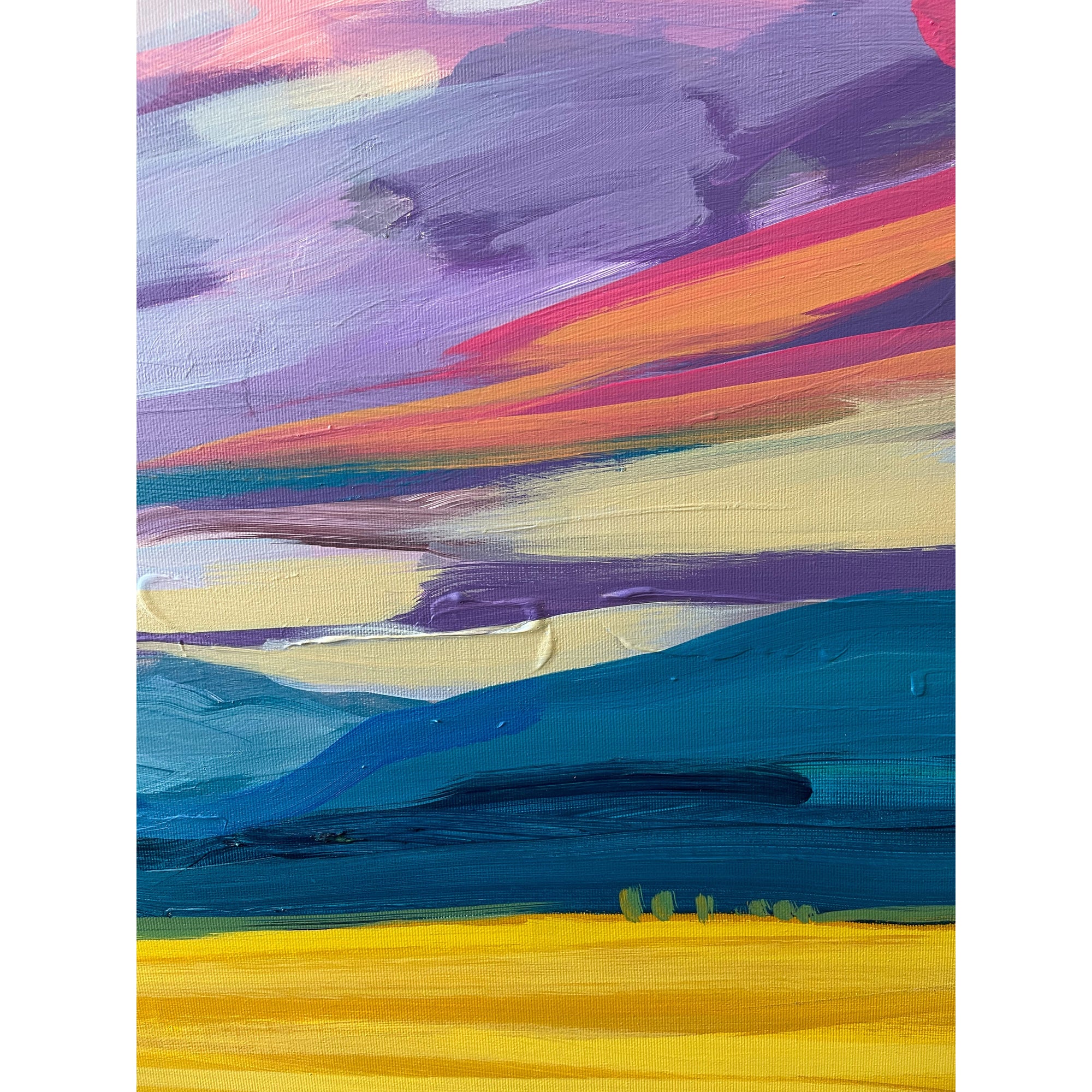 Mountain Sunset, 24x72-Original Painting-Amy Dixon Art + Design