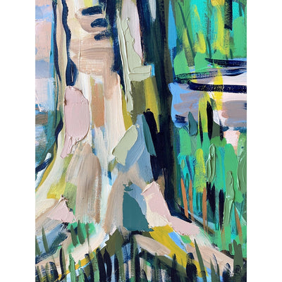 Deep Woods | Original Painting | 30x60 |-Original Painting-Amy Dixon Art + Design