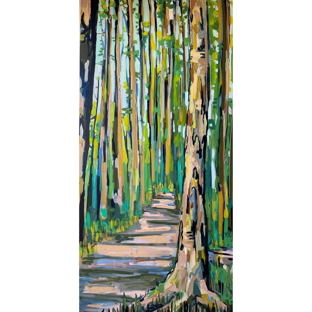 Deep Woods | Original Painting | 30x60 |-Original Painting-Amy Dixon Art + Design