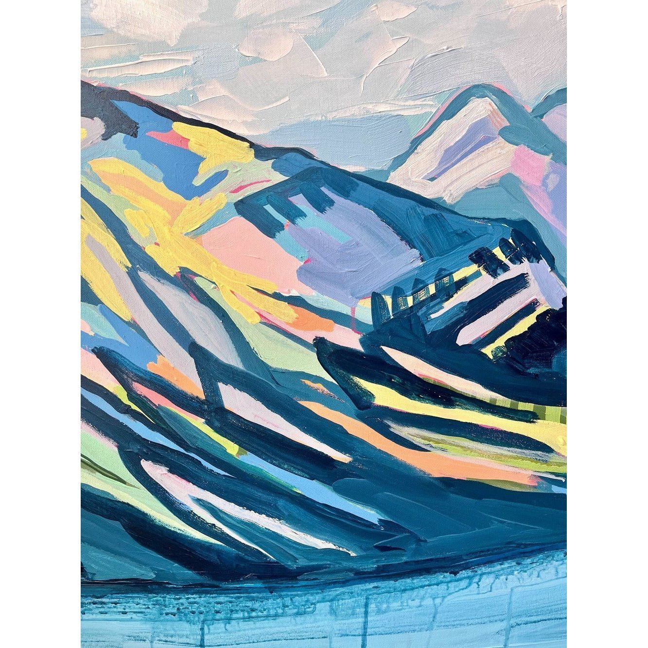 Peyto Lake | 30x60 | Acrylic on Canvas-Original Painting-Amy Dixon Art + Design