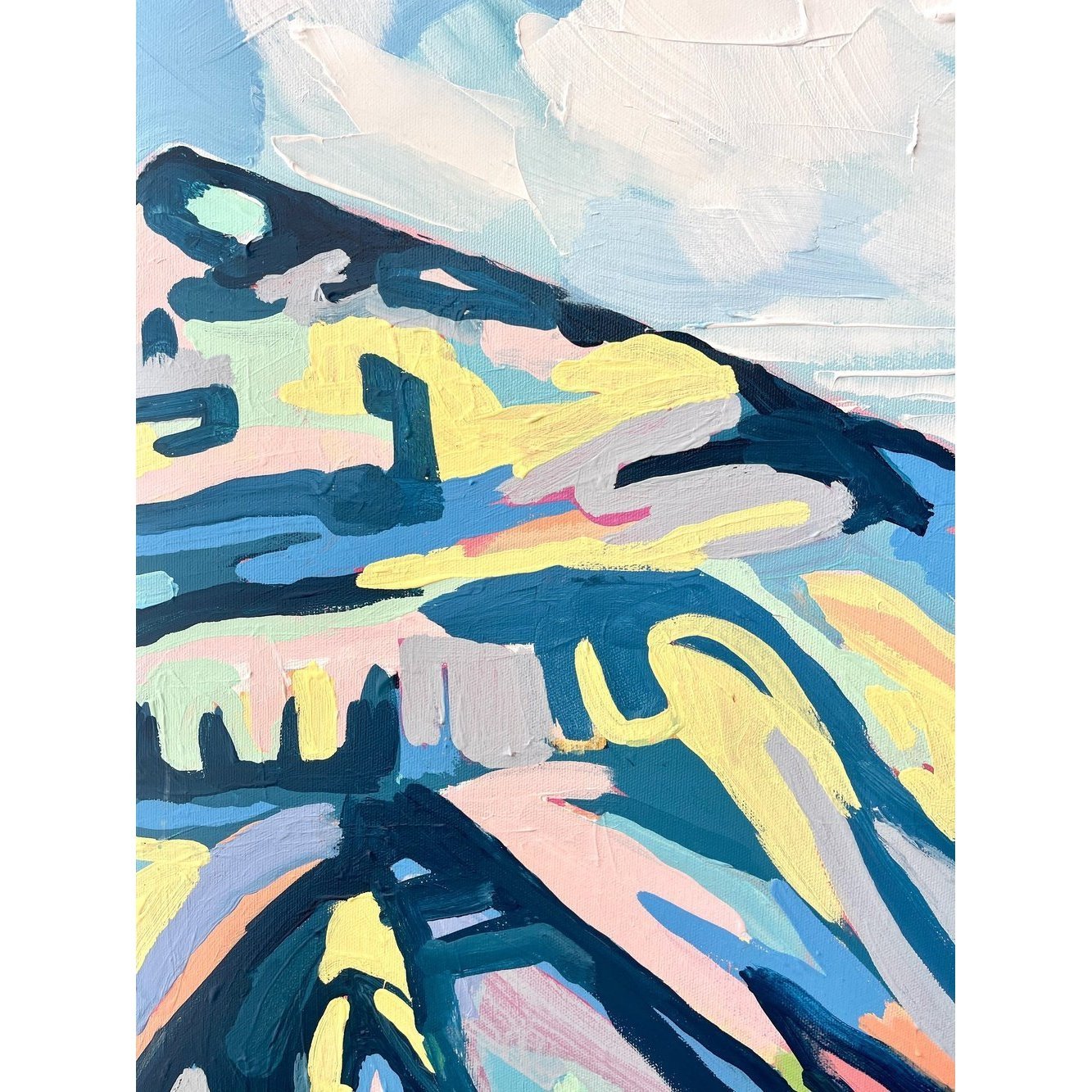 Peyto Lake | 30x60 | Acrylic on Canvas-Original Painting-Amy Dixon Art + Design