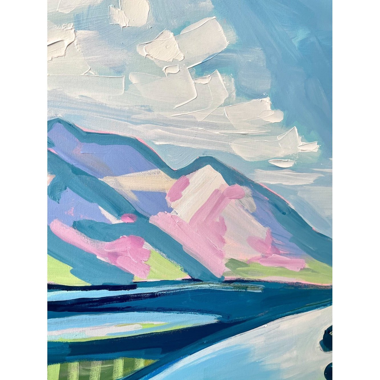 Peyto Lake | 30x60 | Acrylic on Canvas-Original Painting-Amy Dixon Art + Design