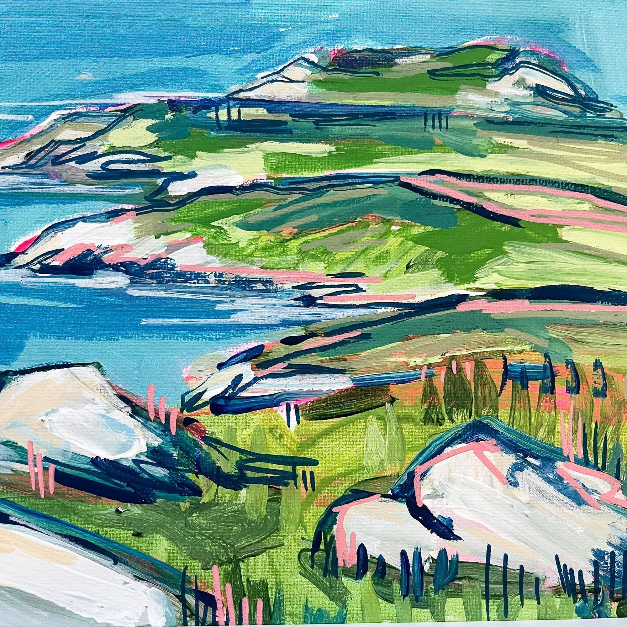 Point Hill, White Point | Original Painting | 9x12-Original Painting-Amy Dixon Art + Design