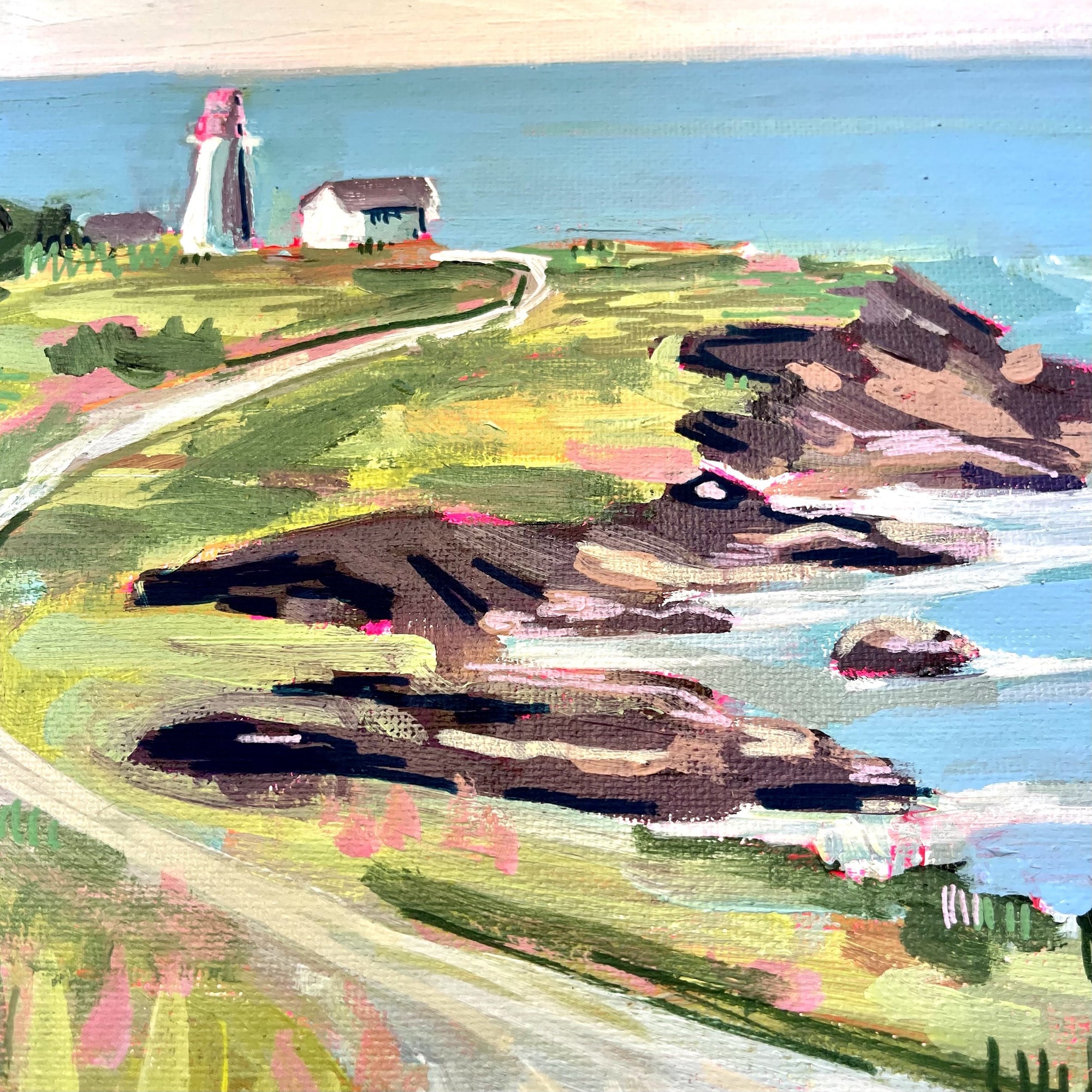 Pointe Enragée, Cheticamp | Original Painting | 9x12-Original Painting-Amy Dixon Art + Design