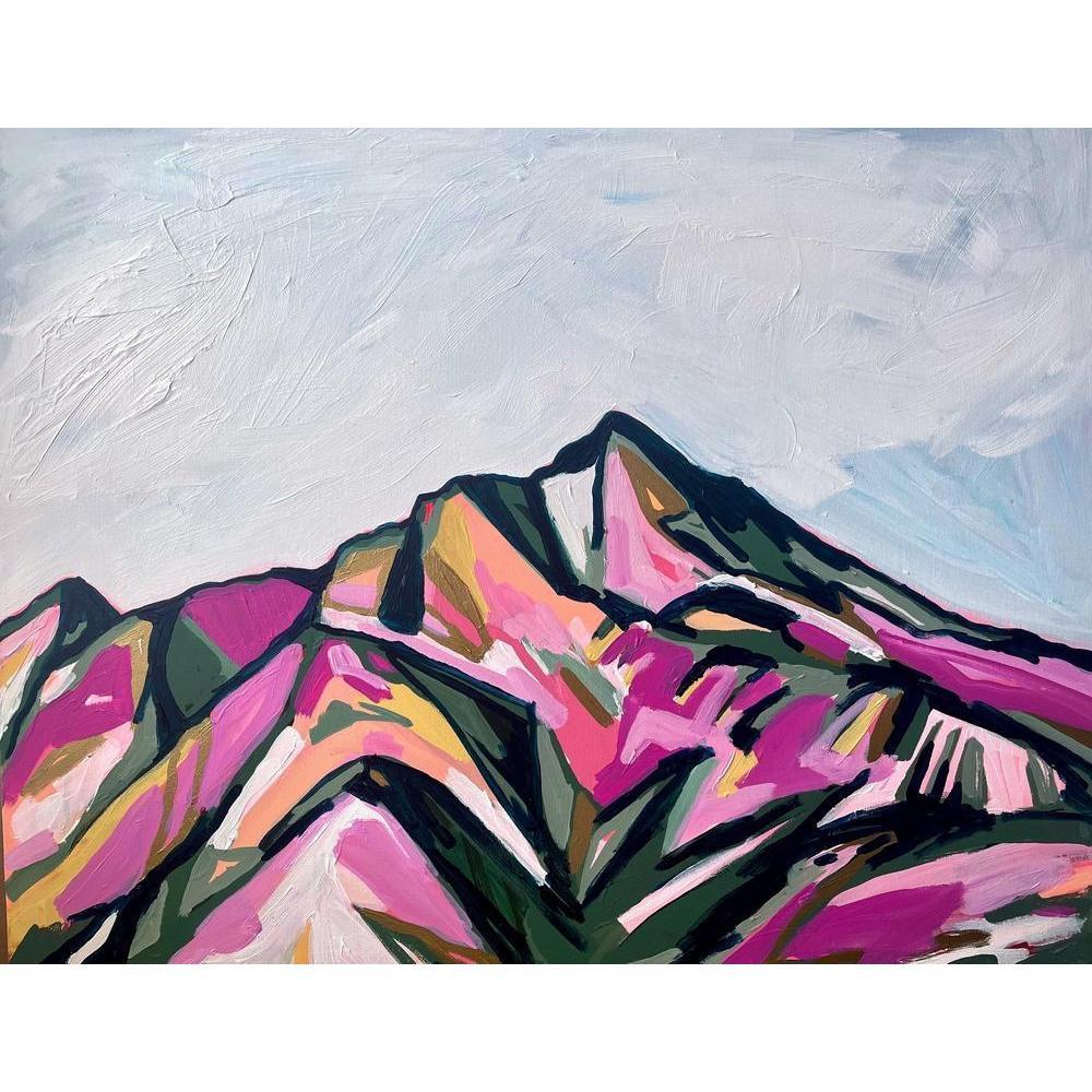 Pyramid Mountain | 24x30 | Acrylic on Canvas-Original Painting-Amy Dixon Art + Design