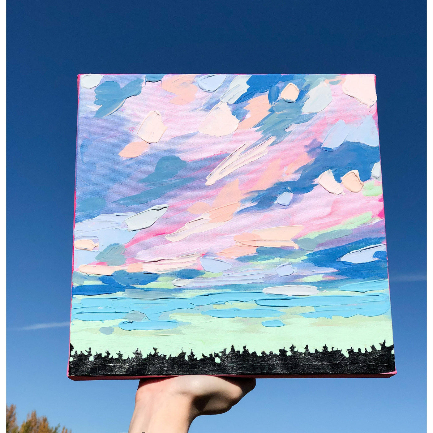 Edmonton Artist Amy Dixon Art Range Road 10, 12x12-Original Painting