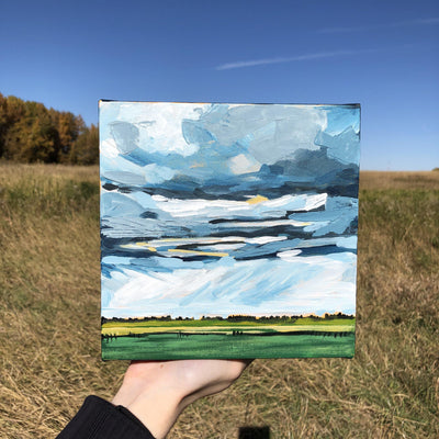 Edmonton Artist Amy Dixon Art Range Road 17, 8x8-Original Painting