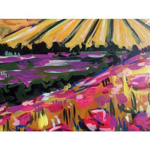 Edmonton Artist Amy Dixon Art Rolling Hills II, 24x30-Original Painting