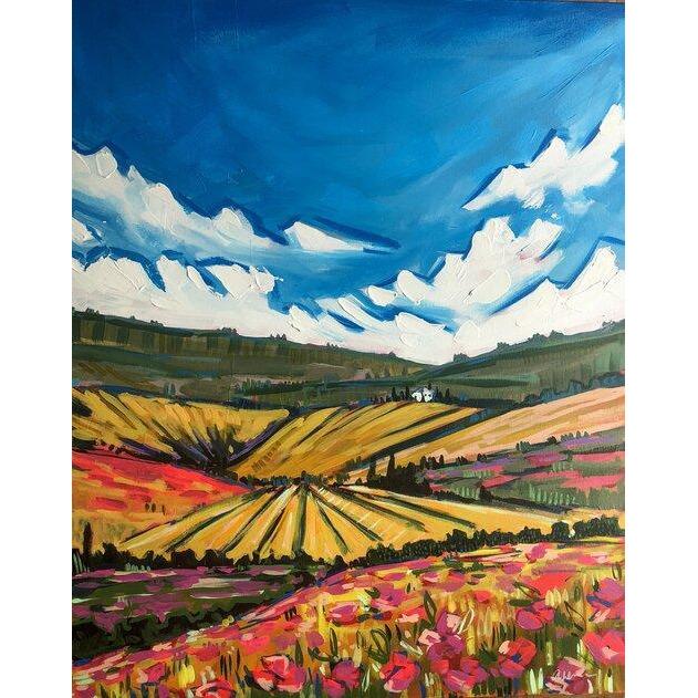 Edmonton Artist Amy Dixon Art Rolling Hills II, 24x30-Original Painting